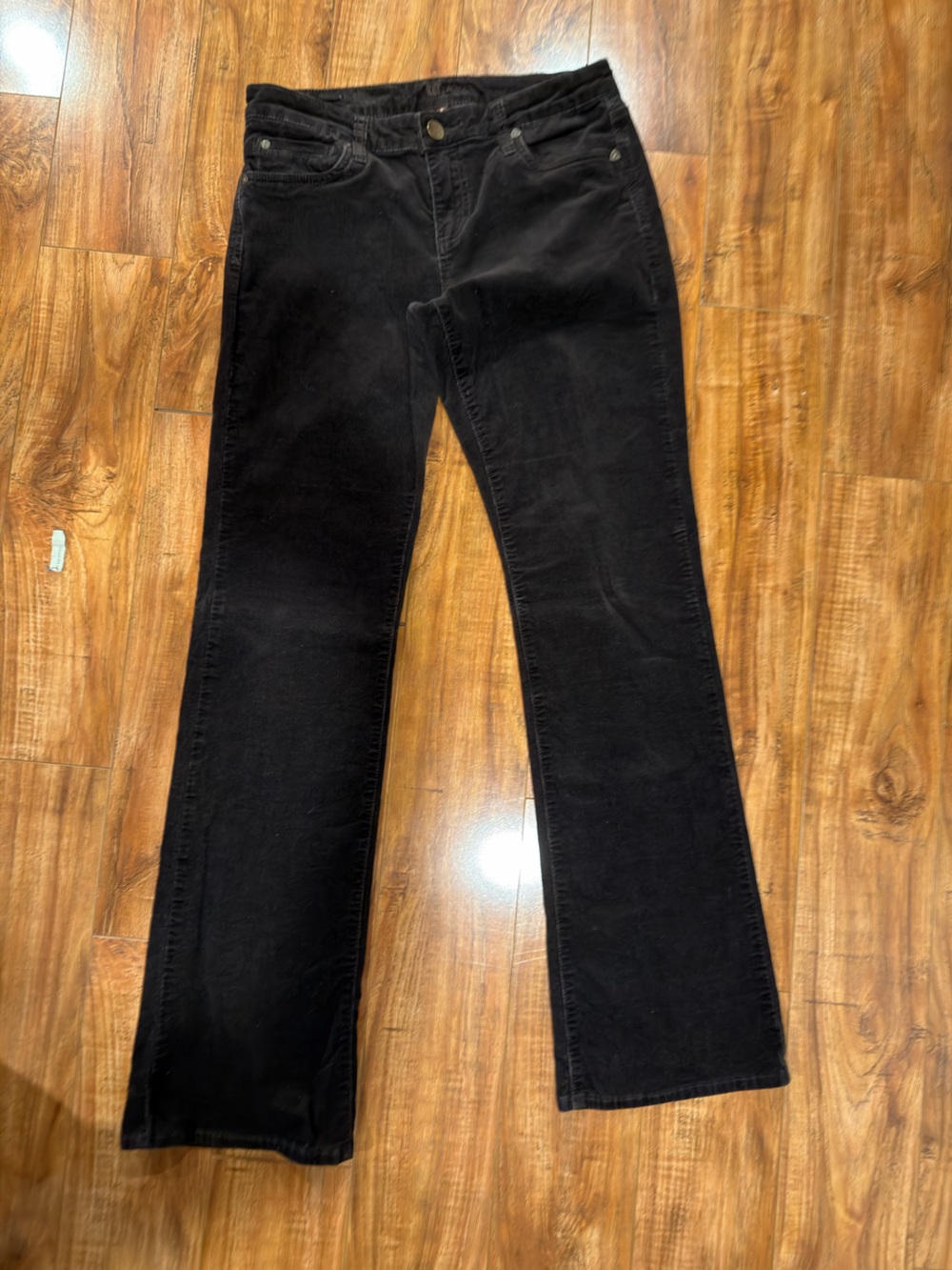 KUT from the Kloth Karen Bootcut Corduroy Pants Dark Brown Size 8